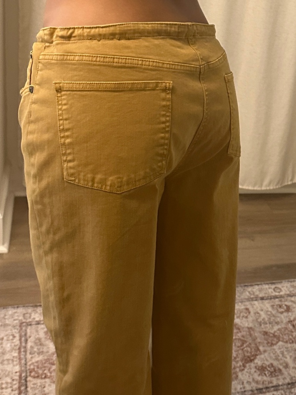 Low Waist Wide-Leg String Denim - Picture 3 of 6